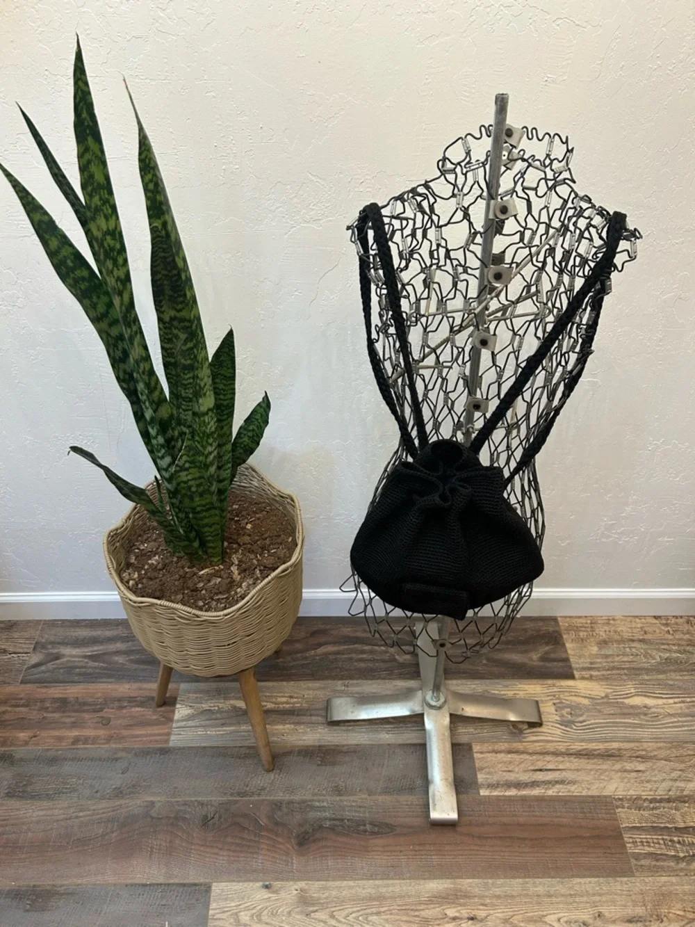 The Sak Black Knit Drawstring Bucket Bag -‎ Women